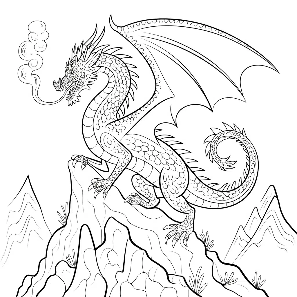 Dragon Coloring Pages (Free PDF Printables)