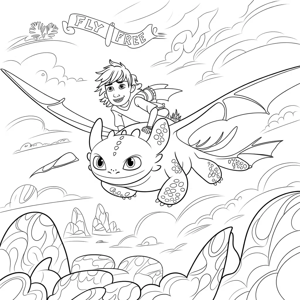 How To Train Your Dragon Coloring Pages (Free PDF Printables)