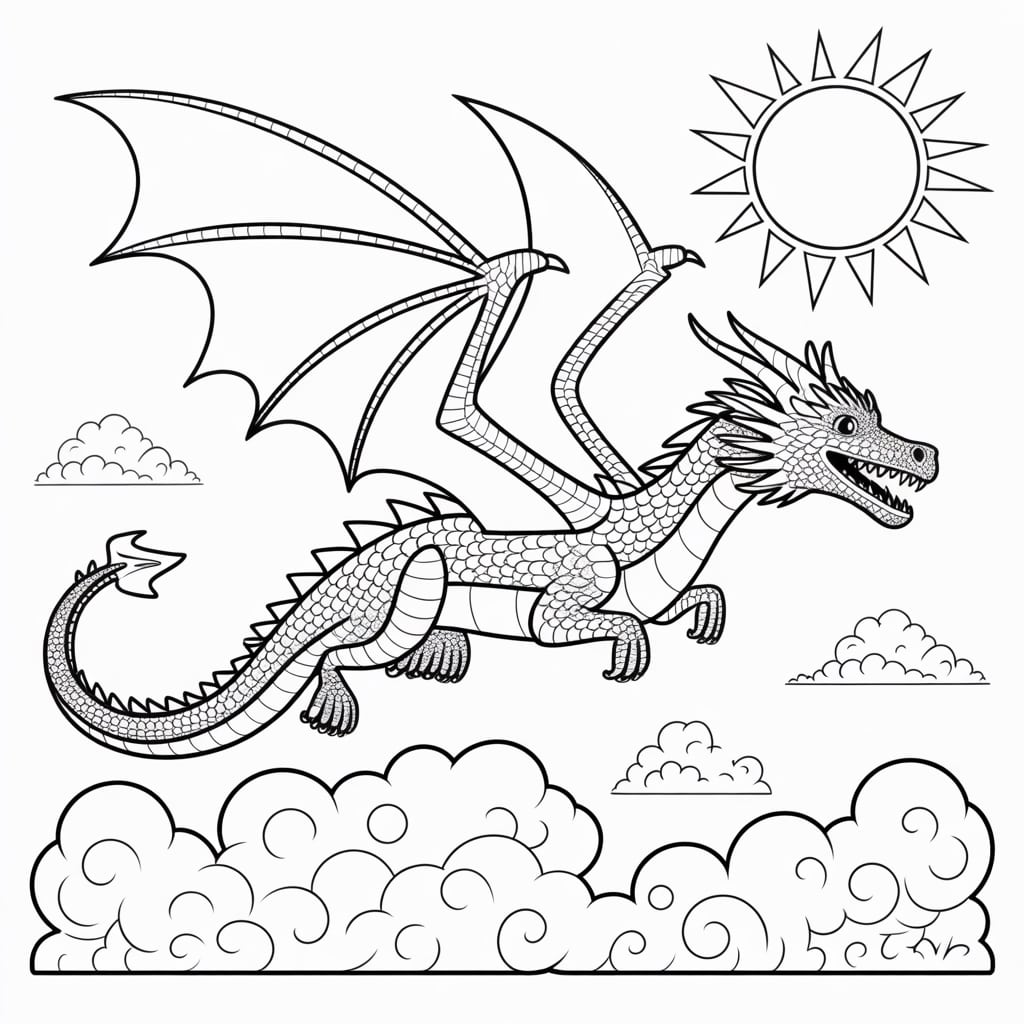 0001 1 dragon soaring high above the clouds