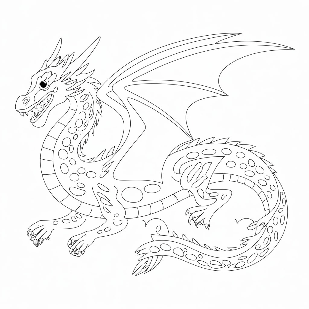 0002 1 dragon coloring