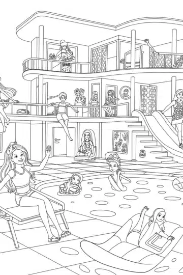 Barbie Dreamhouse Adventures Coloring Pages (Free PDF Printables)