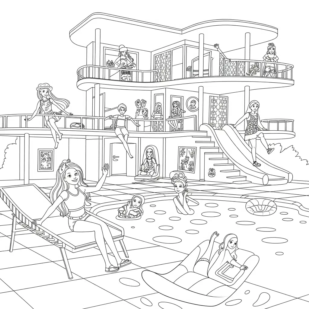 Barbie Dreamhouse Adventures Coloring Pages (Free PDF Printables)